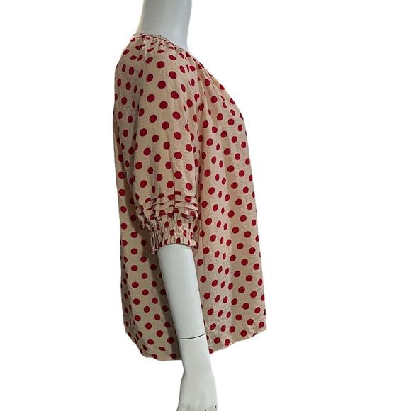 Ellison Womens Polka Dot Tassel Blouse Size Large - Picture 6 of 12